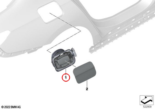 Evelolecedora Cover OEM 51179450277 für BMW G70. Original BMW.