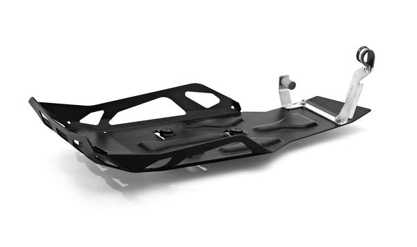 Protector de motor Enduro aluminio negro OEM 77142465781 para motos BMW R 1200 GS, R 1250 GS, R 1200 GS Adv., R 1250 GS Adv. Original BMW Motorrad.