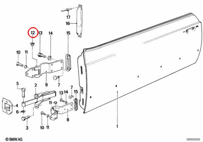 Tapón de cierre OEM 51211839913 para BMW E34, E24, E32. Original BMW.