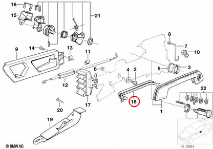 OEM -Fixierscheibe 51211928133 für BMW E34, E32. Original BMW.