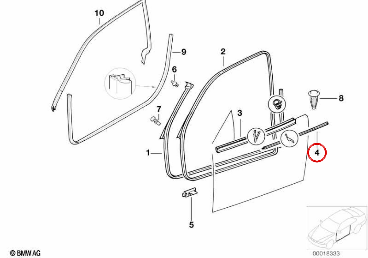 OM Außenabdeckung OEM 51211977675 für BMW E36. Original BMW.