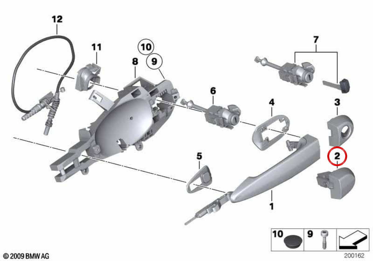 Cubierta de puerta imprimada derecha OEM 51212992984 para BMW E84. Original BMW.