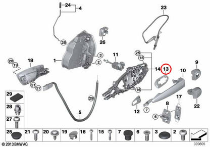 OEME RIGHT CLOSURE CYLINDER 51217060650 FOR BMW E81, E82, E87, E88. Original BMW.