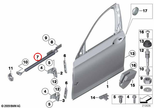 Vordertür OEM 51217177615 für BMW F01, F02, F04. Original BMW.