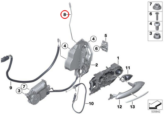 OEM Right Drive Rod 5121727736 für BMW F12, F13. Original BMW.