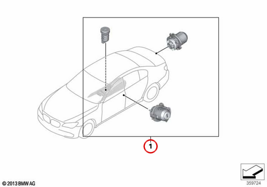 Codiertes Lock OEM 51217251674 für BMW F01, F02, F04. Original BMW.