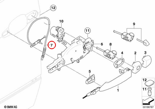 Aus Out Outdoor Manet OEM 51217317561 für BMW E71, E72. Original BMW.