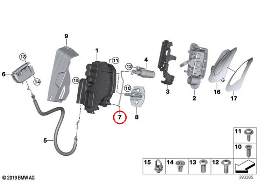 Connexion droite Connexion OEM 51217333014 pour BMW I12, I15. BMW d'origine.