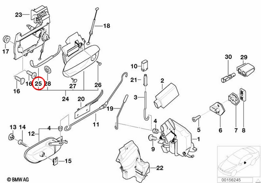 Rechte Waschmaschine OEM 51218220052 für BMW E39. Original BMW.