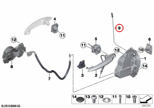 Barra de direção direita OEM 51219800560 para MINI Countryman R60 (2010-2016). MINI originais.