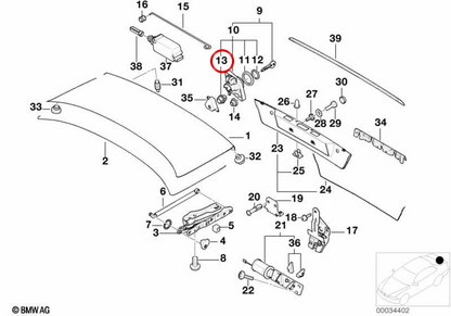 Serrure de tringlerie OEM 51221817032 pour MINI F56, F55, Clubman F54, Cabrio F57... et plus encore. MINI d'origine.