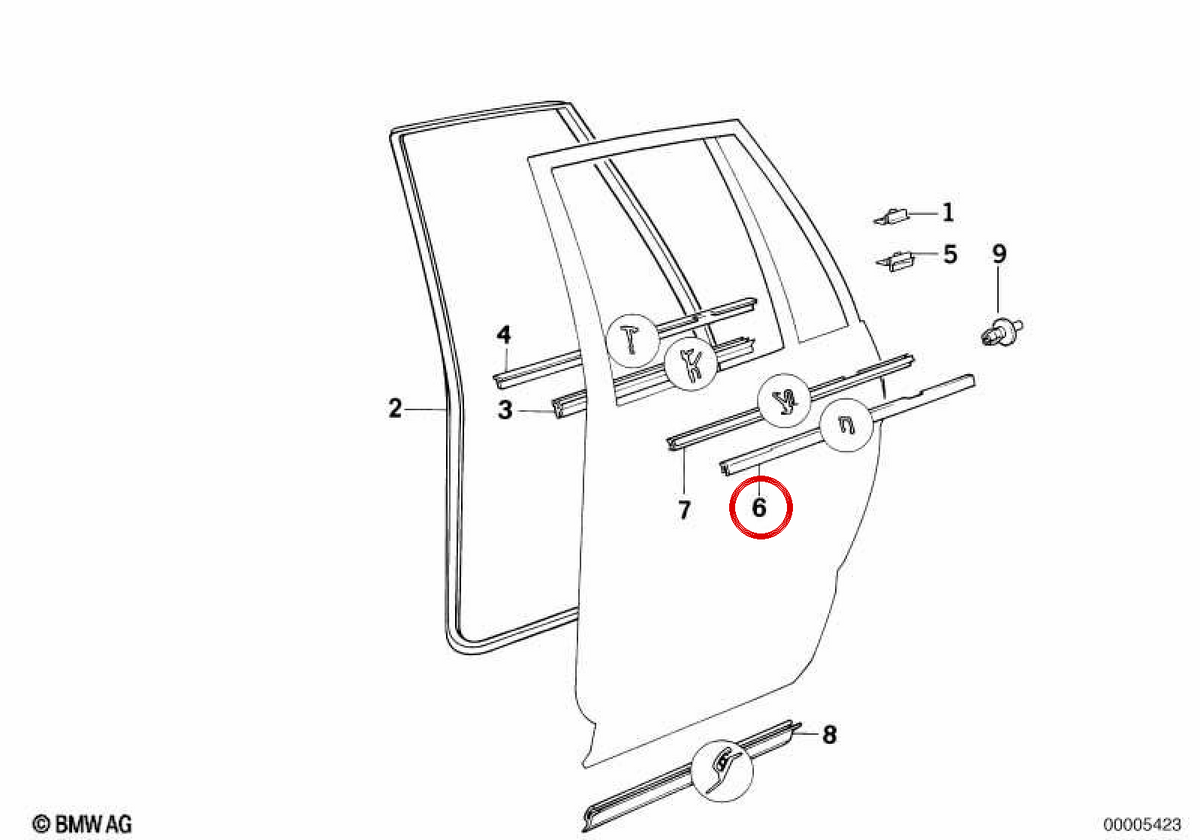 Cubierta izquierda OEM 51228120639 para BMW E34. Original BMW.