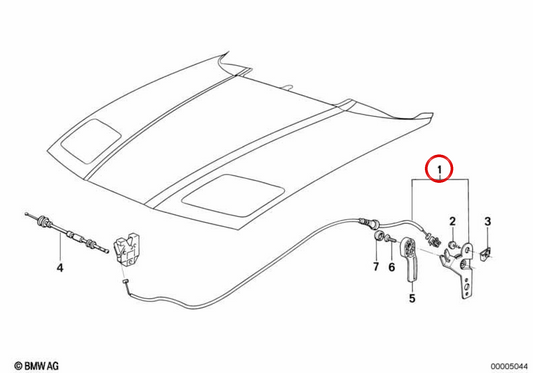 Chiusura frontale OEM 51231970588 per BMW E31. BMW originale.