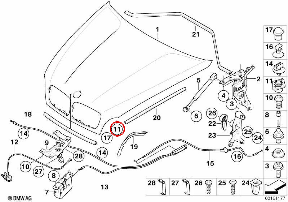 OEM 51237265310 Kofferkautschuk an BMW E70, E71, E72. Original BMW.
