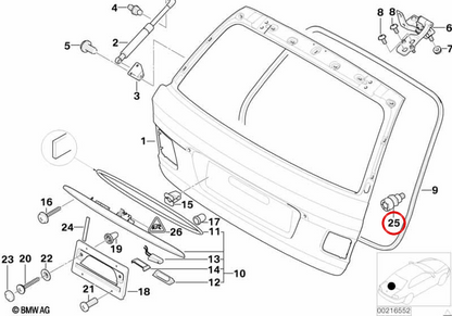 OEM -Gummi -Kappe 51243427678 für BMW E46, E61, E83. Original BMW.