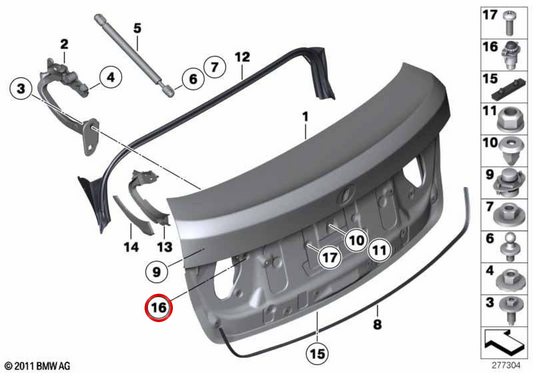 Cancello posteriore OEM del sedere idraulico 51247261349 per BMW F07. BMW originale.