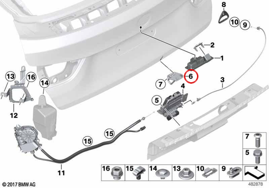 Abschluss Porton Board OEM 51247317915 für BMW F36 und F36N. Original BMW.