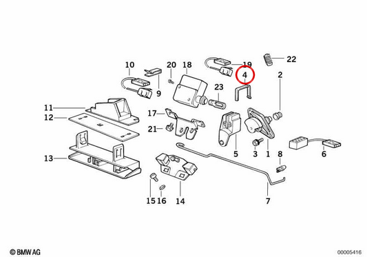 OEM fixing clip 51248149160 for BMW E34. Original BMW.