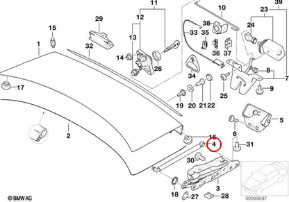 Molla ammortizzatore a gas per portellone posteriore BMW E39