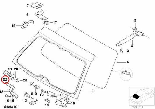 Tampa da maçaneta da porta OEM 51248239123 para BMW E39. BMW genuíno.