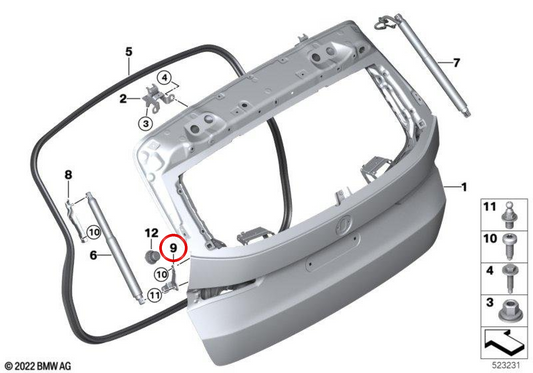 OEM 51249450471 Links Adressarm für BMW U11, U12. Original BMW.