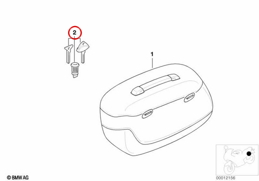 Jogo de reparação de cilindro de fecho OEM 51252337270 para motos BMW F 650 GS, F 650 GS Dakar, F 650 CS, G 650 GS, K 1200 GT, K 1200 RS... e mais. Original BMW Motorrad