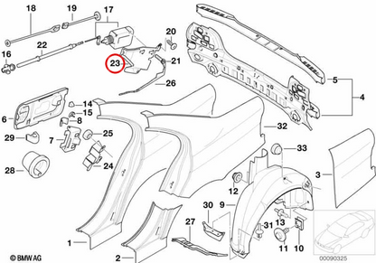 OEM 51258204408 Supporto di bloccaggio per BMW E39. BMW originale.