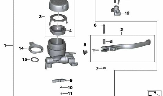 Soporte para cable Bowden OEM 32727707880 para motos BMW R 1200 GS, R 1200 GS Adventure, R 1200 R. Original BMW Motorrad.