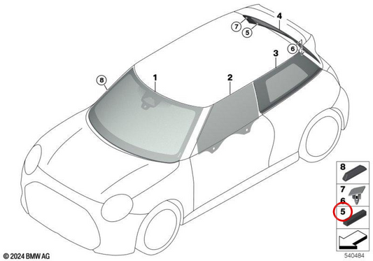 Absorbatteur avant OEM 51315A74773 pour Mini Cooper J01, Cooper SE J01, JCW E J01, Aceman J05 ... et plus. Mini d'origine.