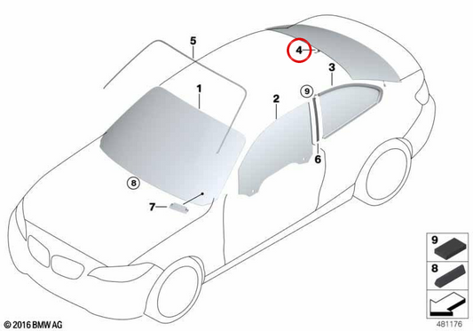 OEM de la lune arrière 51317307738 pour BMW F22, F87. BMW d'origine.