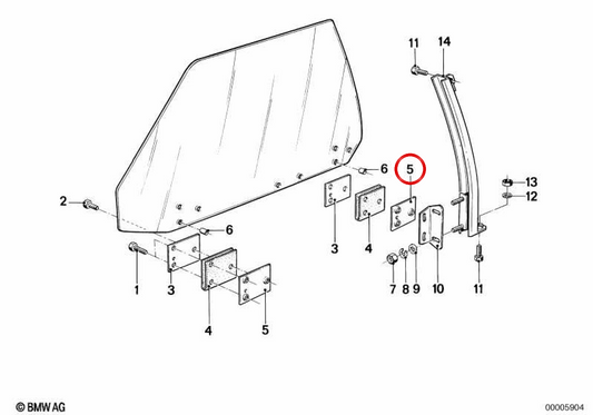 Supporto a destra OEM 51321843630 per BMW E24. BMW originale.