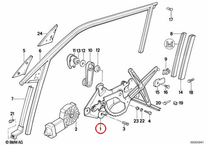 LEFT FRONT EARKS OEM 51321944061 FOR BMW E34. Original BMW.