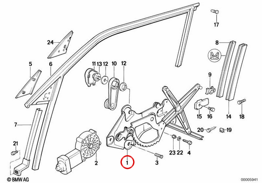 Earks avant gauche OEM 51321944061 pour BMW E34. BMW d'origine.