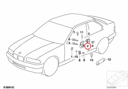 Supporto a destra OEM 51321977814 per BMW E36. BMW originale.