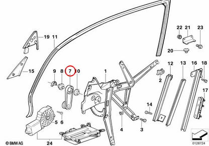 Cracle Crosent OEM 51328122503 per BMW E87, E36, E46, Z3. BMW originale.