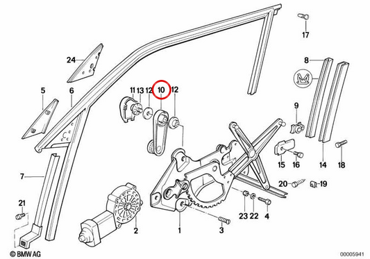 Cuck Cuck OEM 51328138772 pour BMW E34. BMW d'origine.