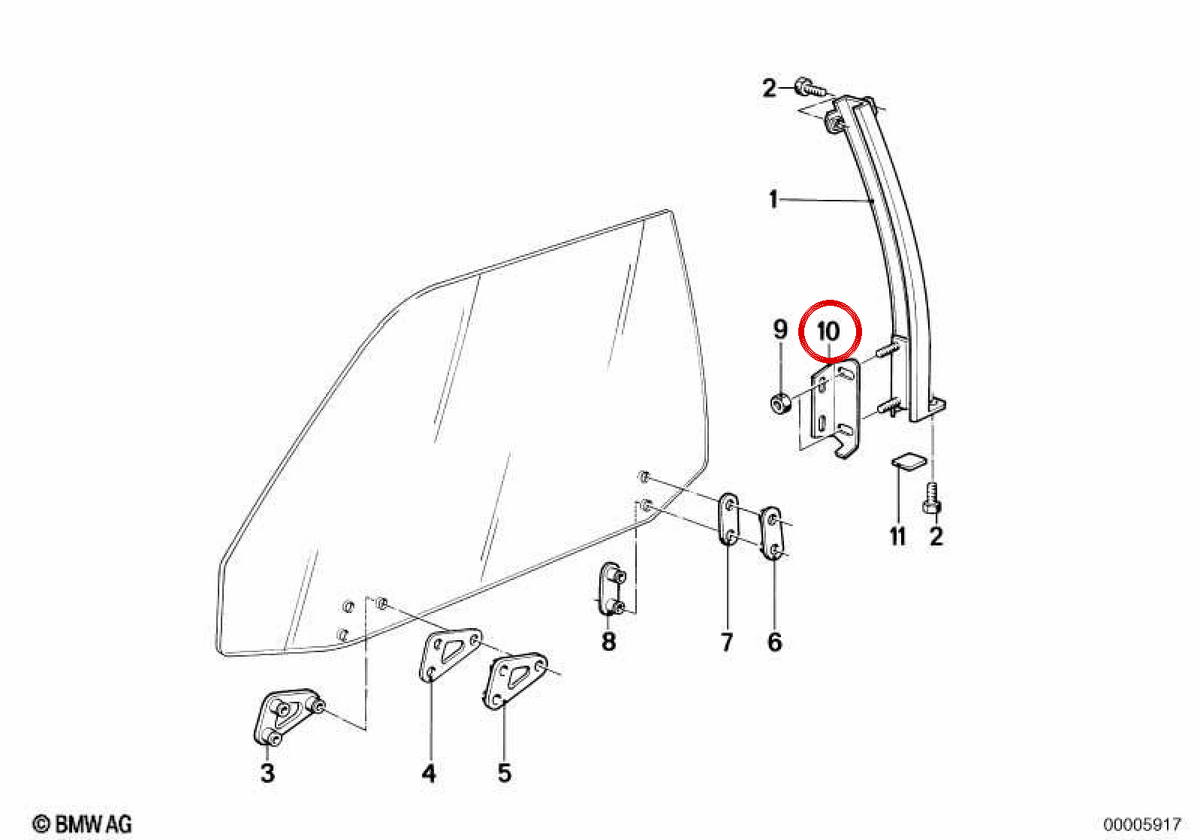 OEME LEFT SUPPORT 51331862781 FOR BMW E24. Original BMW.