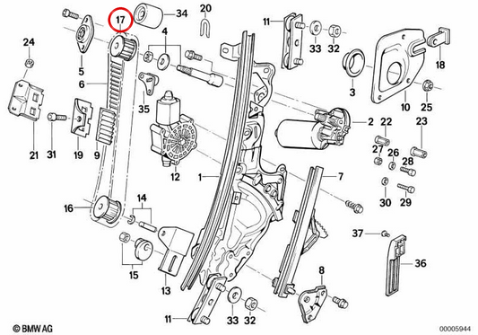 OEM 51332290504 Currens Gear per BMW Z1. BMW originale.