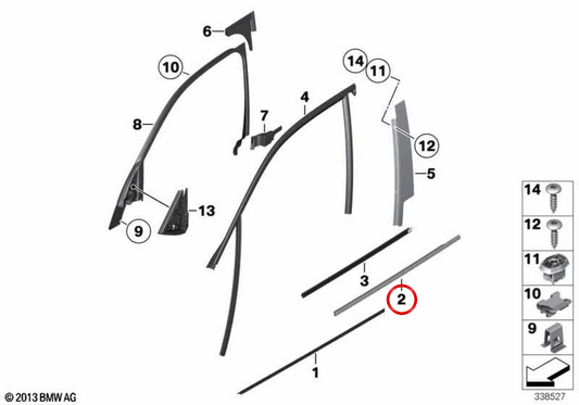 Copertura esterna della porta d'ingresso sinistra OEM 51332990873 per BMW E84. BMW originale.