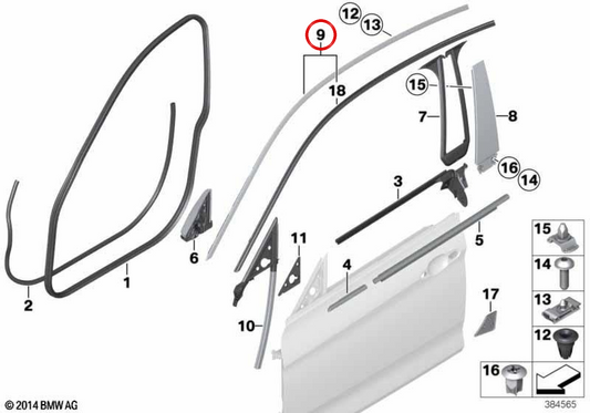 Frame latérale droite 51337310226 pour BMW F36. BMW d'origine.