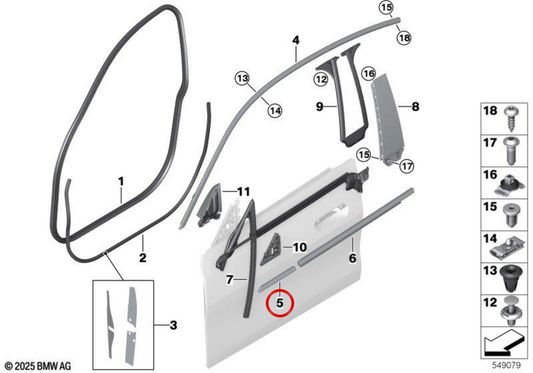 Erbindet die Erstellung des linken externen Rücksenders OEM 51337482981 für BMW G26. Original BMW.