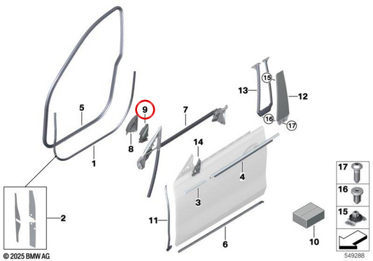 Mousse acoustique pour le triangle rarvist OEM 51339108320 pour BMW G32. BMW d'origine.