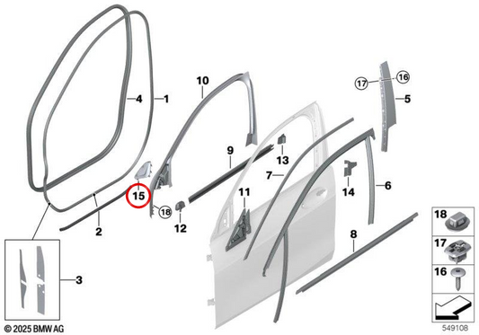 OEM 51339873237 Schafsanteil für BMW F40. Original BMW.