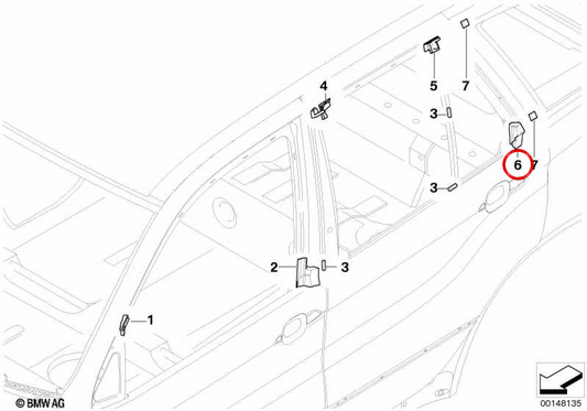 BASE PILAL B BOARD OEM 51357016600 pour BMW E53. BMW d'origine.