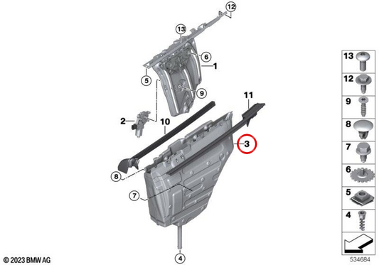 OEM 51357374993 Linkes Abflussrinnen für BMW F33 und F83. Original BMW.