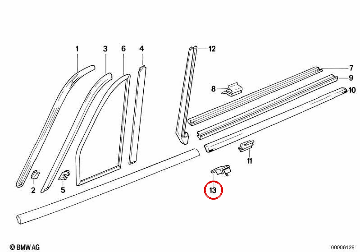 Oeme Eveloding Plug 51361933496 pour BMW E30. BMW d'origine.