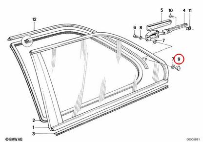 Nut for BMW 3 Series E21, E30 (OEM 51367041561). Genuine BMW