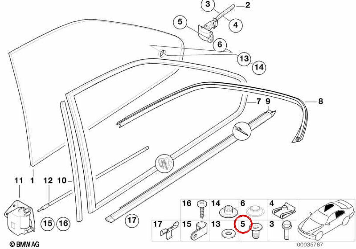 OME Avellanado Schraube 51368144046 für BMW E36, E46. Original BMW.