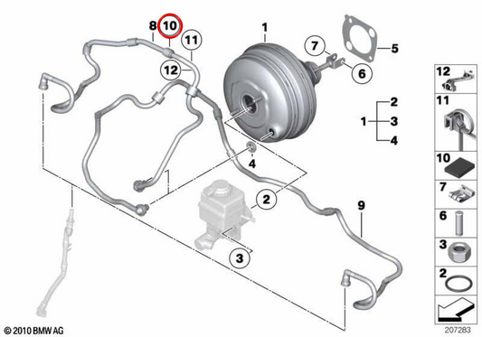 Cinta de velcro OEM 51377125989 para BMW E60, E61, F07, F10, F11, F18, F06, F12, F13, F01, F02, F04. Original BMW.