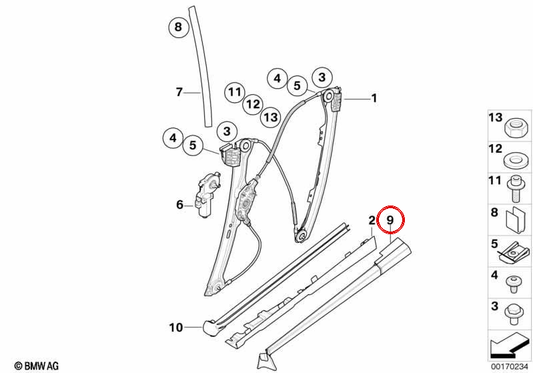 Tampa externa esquerda para BMW Série 6 E64, E64N (OEM 51377137603). BMW genuíno